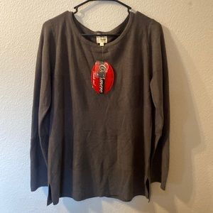 NWT Carol Rose charcoal color sweater size large